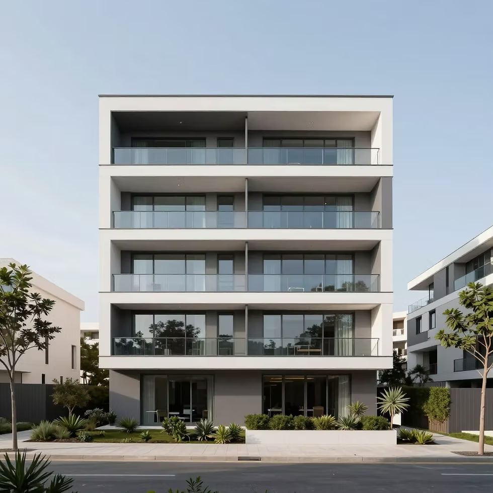 Modern residential building for common expense administration